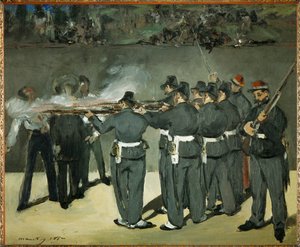 A execução do Imperador Maximiliano (óleo sobre tela) de Edouard Manet