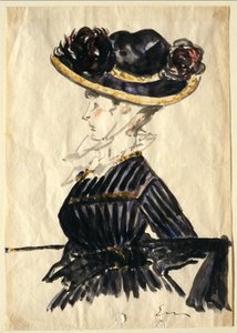 Mulher com chapéu grande de Édouard Manet