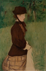 Jovem mulher em um jardim, 1879 de Édouard Manet