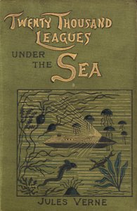 Capa de "Vinte mil léguas submarinas" de Júlio Verne, c.1870 (capa do livro) de Edouard & Neuville Alphonse Marie Adolphe de (1835 85) Riou