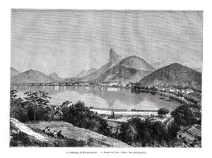 Um subúrbio do Rio de Janeiro, Brasil, século XIX de Edouard Riou