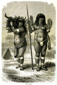 Casal de índios Ticuna do Peru de Edouard Riou