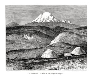 Monte Chimborazo, Equador, século XIX de Edouard Riou