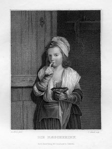 Garota comendo, c1833