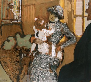 Criança em um avental branco, c.1909 de Edouard Vuillard