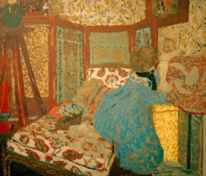 A senhora azul com criança de Edouard Vuillard