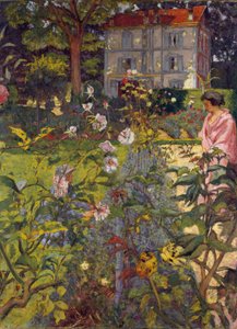 Jardim em Vaucresson, 1920 (cinomose na lona) de Edouard Vuillard