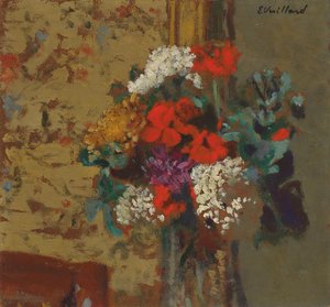 Gerânios e Rosas Guelder; Gerânios e bolas de neve, c.1910 de Edouard Vuillard