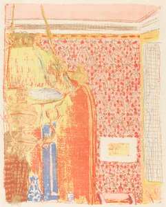 Interior com Papel de Parede Rosa III de Edouard Vuillard