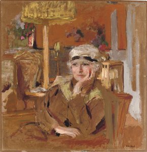 Lucy Hessel em uma fita de veludo preto, c.1921-25 de Edouard Vuillard