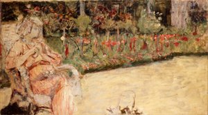 Senhora Hessel no jardim de Cézanne em Vaucresson, c.1920 de Edouard Vuillard