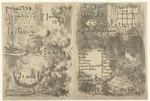 Capa do folheto do programa com anúncio para La Revue Blanche e anúncio da peça Ames solitaires
La revue blanche transformée Ames solitaires de Edouard Vuillard