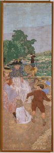 Parque em Paris: Crianças a brincar e enfermeiras de Edouard Vuillard