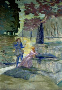 Pelleas et Melisande Ilustração para a ópera de Claude Debussy (1862-1918) com o mesmo nome. Pintura de Edouard Vuillard (1868-1940) Paris do século XX, Comédia dos Campos Elíseos de Edouard Vuillard