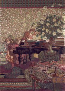 A privacidade. Decoração para a Biblioteca do Dr. Vaquez de Edouard Vuillard