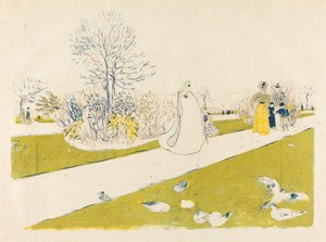 O Jardim das Tulherias Le jardin des Tuileries, publicado em 1896. de Edouard Vuillard