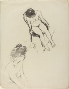Dois estudos de figuras nuas de Edouard Vuillard