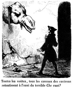 Ilustração para o romance “The Devil in Love” de Jacques Cazotte