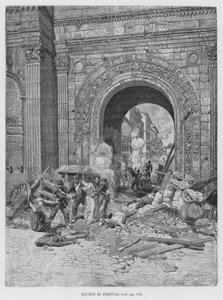 Escavações de Perugia (gravura) de Edouardo Matania