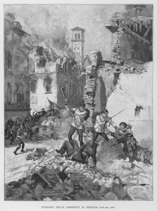 Episódio de The Days Of Brescia (gravura) de Edouardo Matania