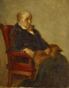 Alemão: Studie für das Porträt von Wilhelm von Schadow Estudo para o retrato de Wilhelm von Schadow de Eduard Bendemann