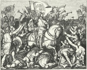 Henrique, o Fowler, rei da Francia Oriental, após a sua vitória sobre os magiares na batalha de Riade, 933