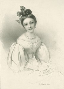 Retrato de Clara Wieck-Schumann 1819-1896, 1832. de Eduard Clemens Fechner