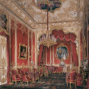 Interiores do Palácio de inverno. O Boudoir da Imperatriz Maria Alexandrovna, 1861