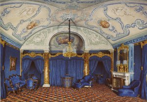 Interiores do Palácio de inverno. O quarto apartamento reservado. Um quarto, 1868