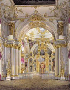 A, grande igreja, inverno, palácio de Eduard Hau