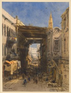 Rua no Cairo de Eduard Hildebrandt