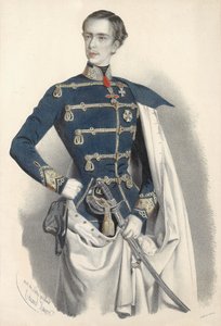 Retrato do imperador Franz Joseph I da Áustria, em uniforme húngaro, c. 1850.