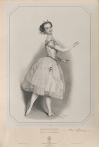 Retrato da bailarina Marie Taglioni 1804-1884 como Satanella, 1853.