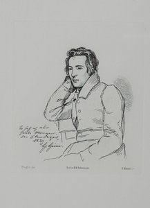 Retrato do poeta Heinrich Heine 1797-1856 Depois de Franz Kugler de 1829, 1854 de Eduard Mandel
