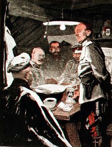 Soco de Ano Novo, ilustração de uma revista alemã, 