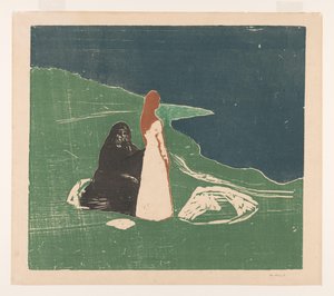 Duas mulheres na costa (título original) de Edvard Munch (signed by artist)