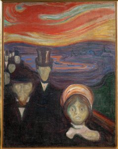 Ansiedade (óleo sobre tela) de Edvard Munch