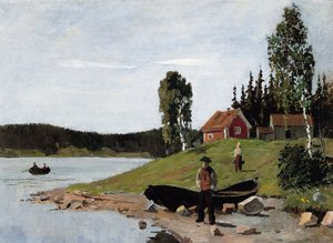 Paisagem da costa, 1881 de Edvard Munch