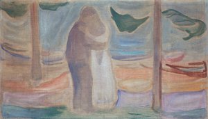 Casal na praia de Edvard Munch