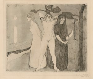 A Mulher II (Esfinge; a mulher em três fases) de Edvard Munch