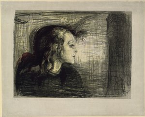A criança doente I de Edvard Munch
