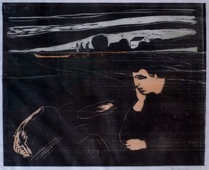 Noite (Melancolia III) de Edvard Munch