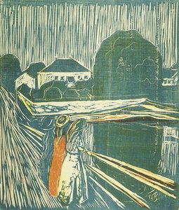 Meninas na ponte; Garota na ponte de Edvard Munch