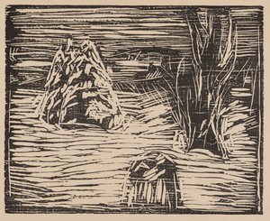 Jardim com neve I de Edvard Munch