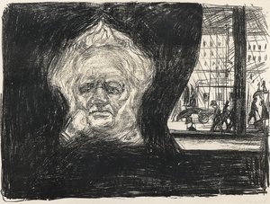 Henrik Ibsen no Café do Grand Hotel, 1902 de Edvard Munch