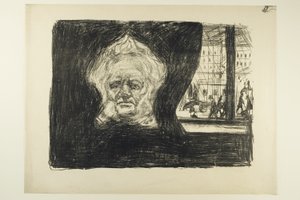 Henrik Ibsen no Grand Café de Edvard Munch