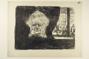 Henrik Ibsen no Grand Café de Edvard Munch