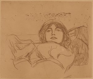 Mulher jovem 1896 de Edvard Munch