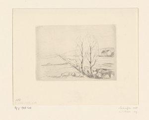 Paisagem com casa
Paisagem norueguesa (título original) de Edvard Munch