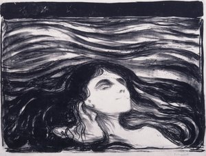 Amantes nas Ondas de Edvard Munch